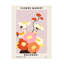 Marché aux fleurs. Bottes sur toile