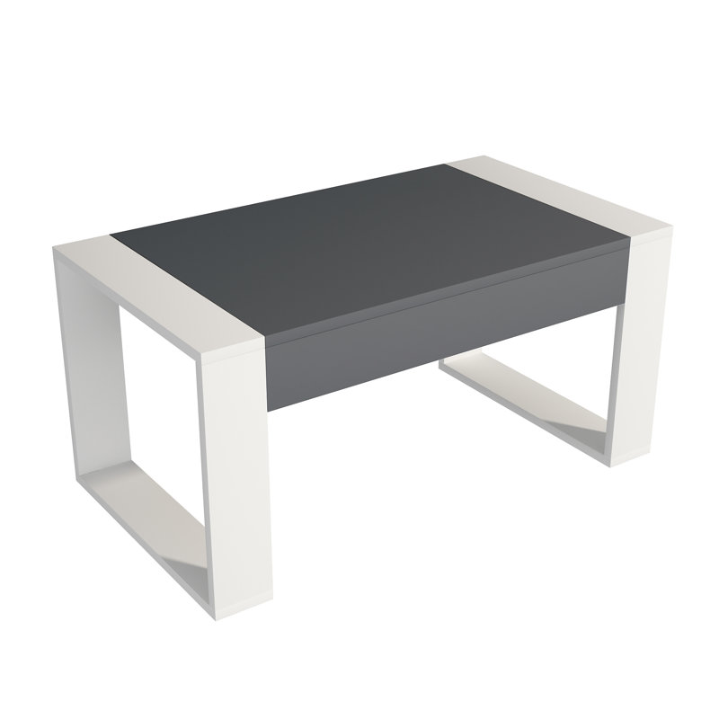 Verda Four Leg Coffee Table, Anthracite, White