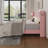 King Bed Frame with Wingback Headboard, Velvet Upholstered Platform Bed Frame with Sturdy Wooden Slats Support, No Box Spring Needed, Easy Assembly-123660485-123660484