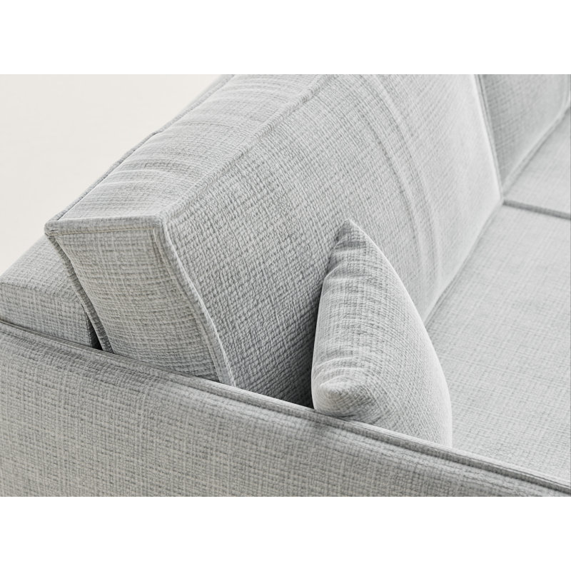 3 Seater Reclining Sofa, Grey Polyester/Chenille