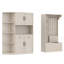 Armoire de vestibule multifonctionnelle gauche-droite avec rangement et crochets, idéale pour le salon, la cuisine et le couloir