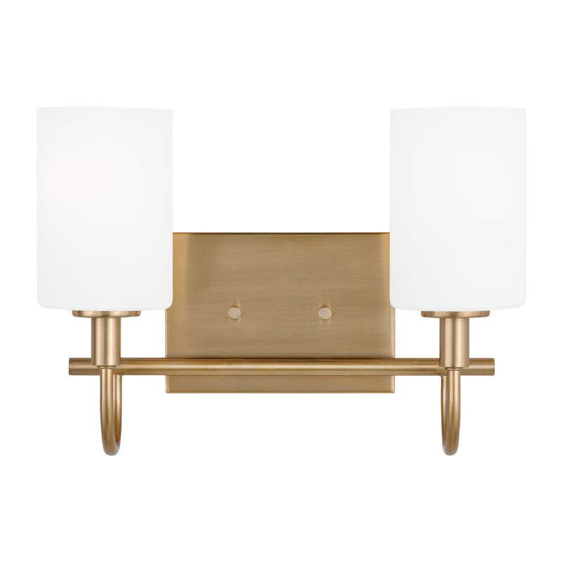 Two Light Wall / Bath, Satin Brass