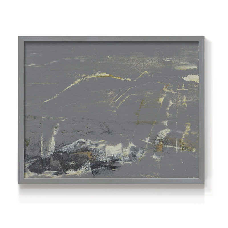 Mystique abstrait I - impression encadrée - réarmable, H 8 po x l 10 po, Gris