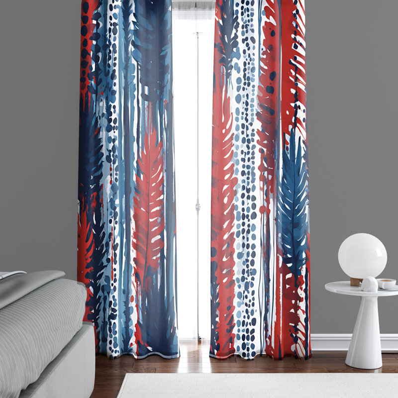 Paire de rideaux semi-transparents en polyester Eimer, L 20 po x L 82 po