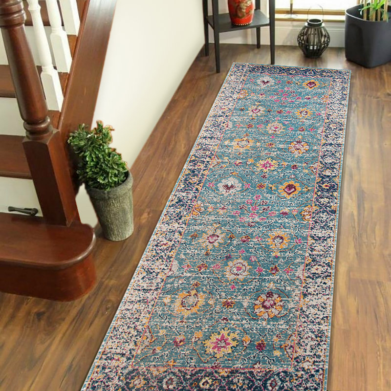 Kinslee Traditional Bordered Low Pile Performance Area Rug, Rectangle 9'10" x 13'10"