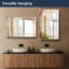 Metro Beaded Champagne Silver Glass Framed Decorative Accent Wall Mirror - 18" x 30"-1555925126