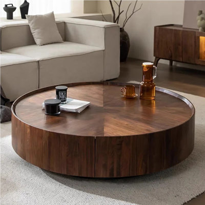 Modern minimalist solid wood coffee table