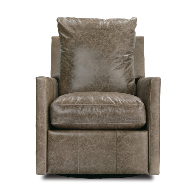 Lilah Leather Manual Swivel Recliner