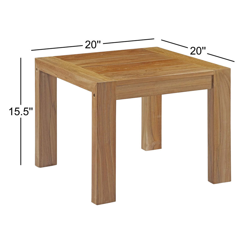 Upland Distressed Teak Side Table by Havenside Home