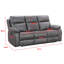 Faux Leather Reclining Sofa-722051194