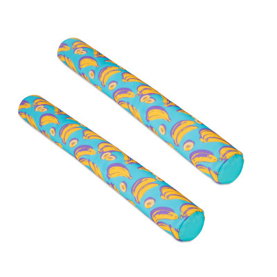 Big Joe Noodle 2 Pack No Inflation Needed Pool Float, Banana Pop Doubled-Sided Mesh, Quick Draining Fabric, 4 Feet Jumbo