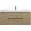 Meuble-lavabo mural peu encombrant avec lavabo élégant et rangement abondant-878895997