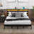 Full Platform Bed Frame with Charging Station and  LED Lights
