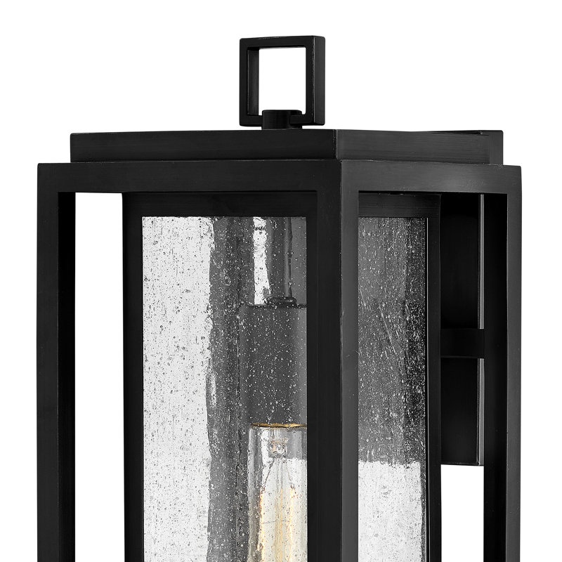 Medium Wall Mount Lantern, Black, 20" H x 7" W x 6.75" D