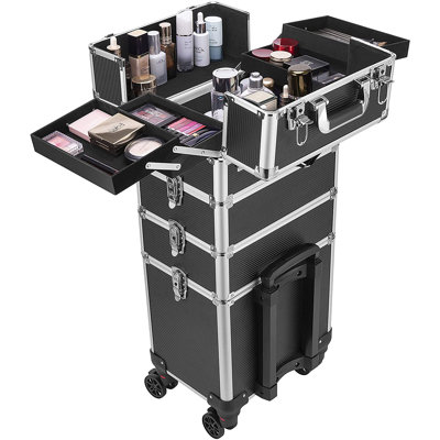Organisateur de maquillage professionnel en aluminium 4 en 1 Mastropietro