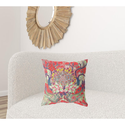 Housse et insert de coussin décoratif 20 po x 20 po à fermeture à glissière intérieure bleue et rose