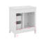 Meuble-lavabo de salle de bain avec lavabo et armoire de rangement, lavabo en céramique, 2 tiroirs et porte-919417317