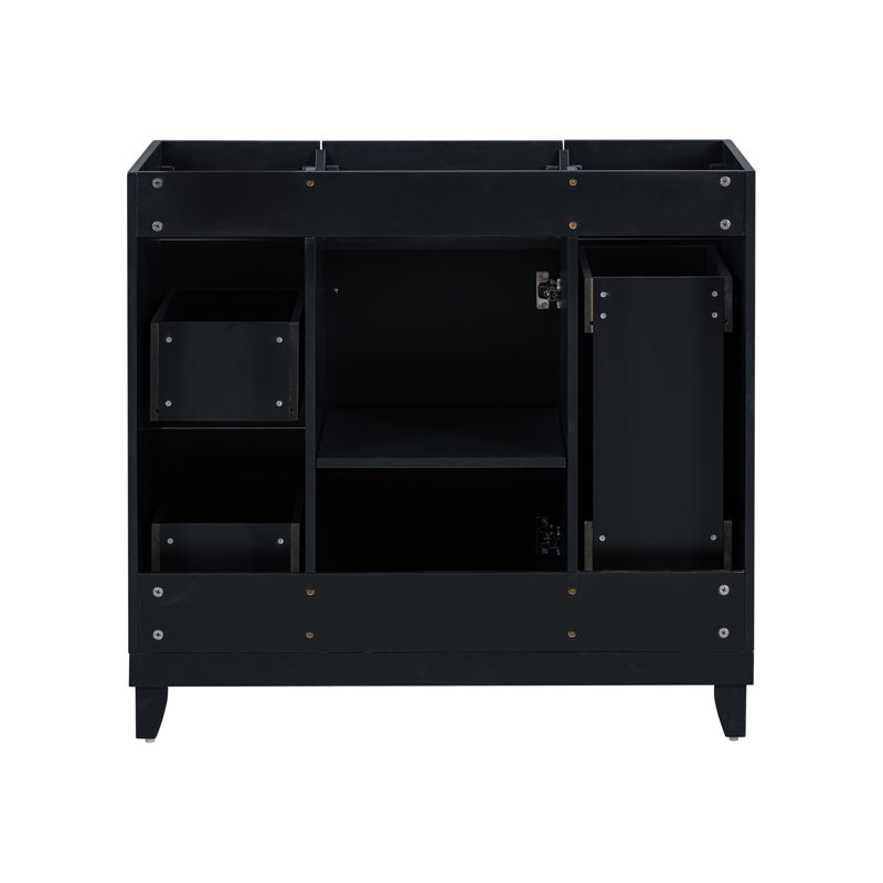 [Cabinet seulement] Meuble-lavabo de 36 po - Noir (lavabo non inclus)