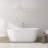 63" Freestanding Solid Surface Soaking Bathtub