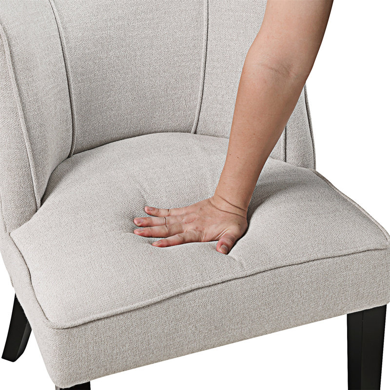 Fauteuil d'appoint rembourré sans accoudoirs, Beige