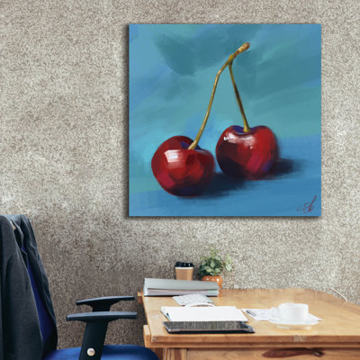 Epic Graffiti 'Cherries' by Avery Multer Canvas Wall Art, 37" x 37"
