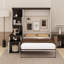Commode murale double avec bureau et tablettes de rangement