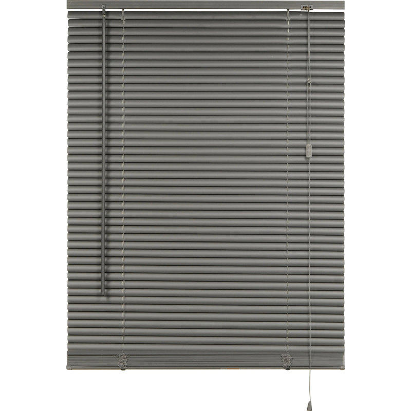 PVC Plain Indoor Venetian Blind, 213 cm L x 90 cm W, Grey