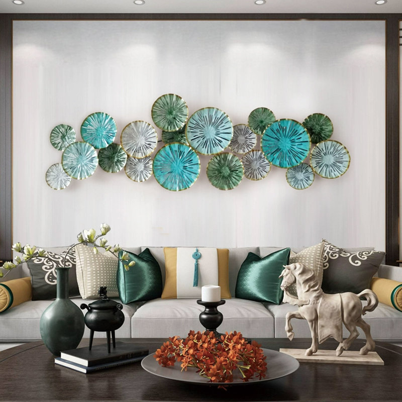 Metal 3d Wall Decoration For The Head Of The Sofa Bed Background Wall, 23.62" H x 70.87" W x 2.36" D