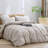 BESTOUCH Duvet Cover Set 100% Washed Cotton Linen Feel Lightweight-114986047-114986042