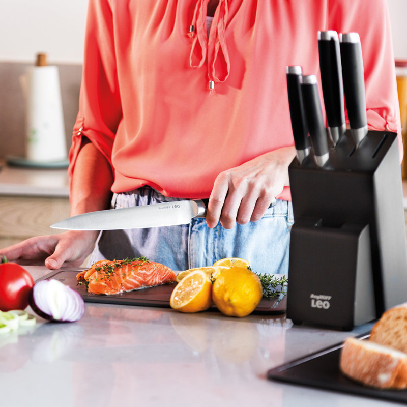 BergHOFF BergHOFF Graphite Stainless Steel 6Pc Knife Block Set