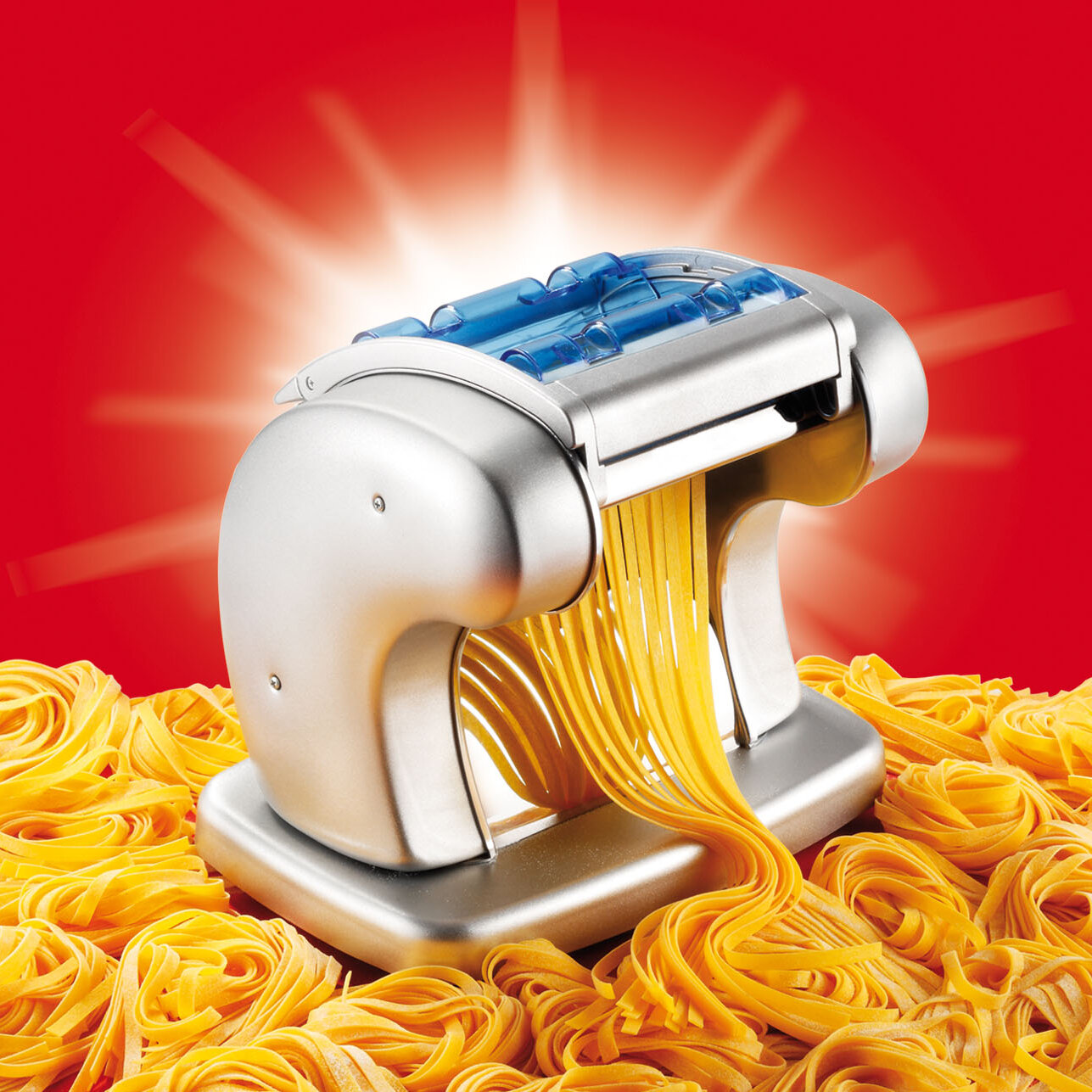 Imperia Pasta Machine & Pasta Dryer, Red