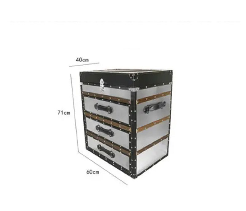 Anelly Retro Bedside Table Rustic Living Room Side A Few Solid Wood