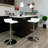 Swivel Upholstered Adjustable Height Counter Stool with Metal Frame-91479627