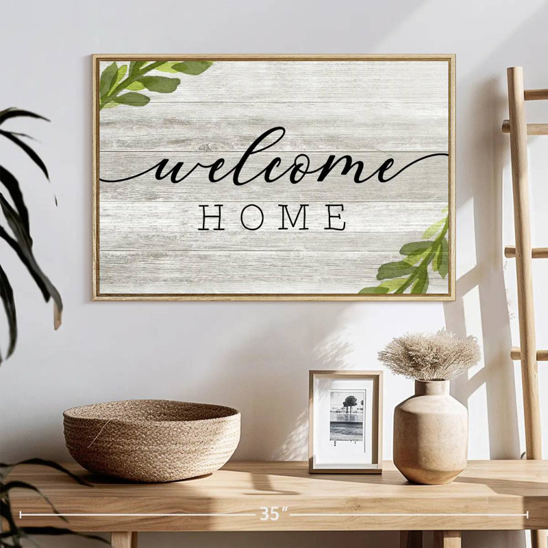 Plaque murale rustique, Cadre flottant en bois naturel, 25 po x 17 po