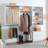 Devi White Wall Mounted Wood Closet System-817911352