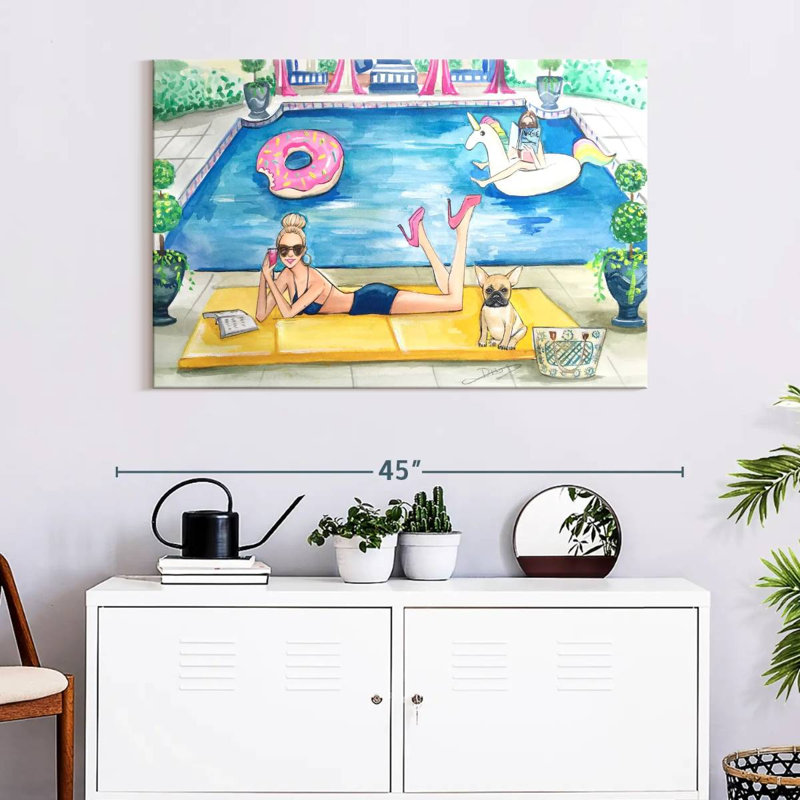 Gillard Summer Pool Party, 26" H x 39" W
