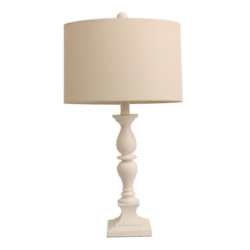 Resin Table Lamp, Beige