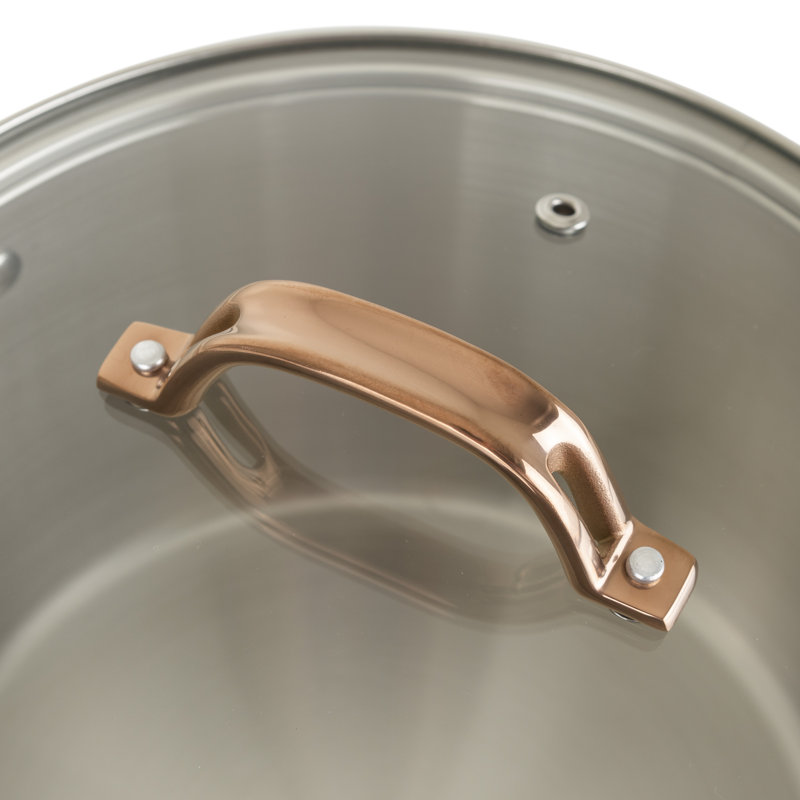 Viking 11-Piece Matte Black and Copper Cookware Set