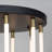 Cascata - 5-Light Chandelier - Black/Brushed Brass