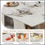 Table de salle à manger moderne 63 pouces pour 4 à 6 personnes, table de cuisine avec tablette de rangement et armoire en acrylique, plateau en pierre frittée et base en bois doré