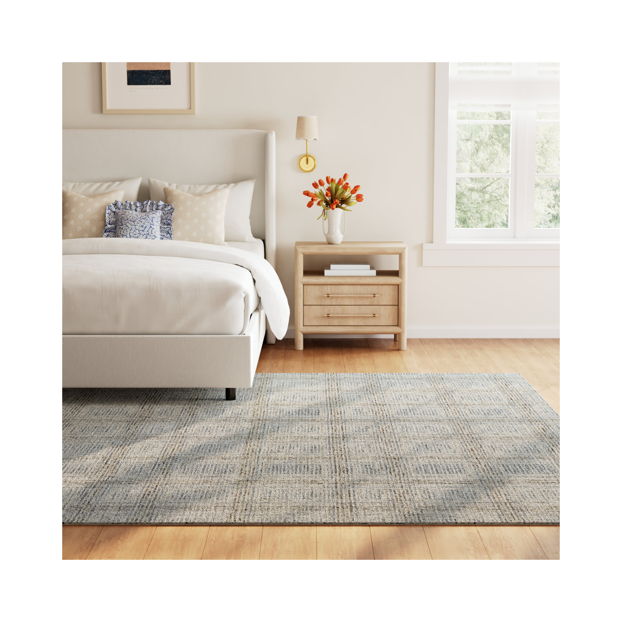 Armando Hand Tufted Wool Rug, Rectangle 5' x 8'