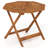  35.5'' Solid Wood Patio Dining Table w/1.97'' Umbrella Hole Slatted Tabletop