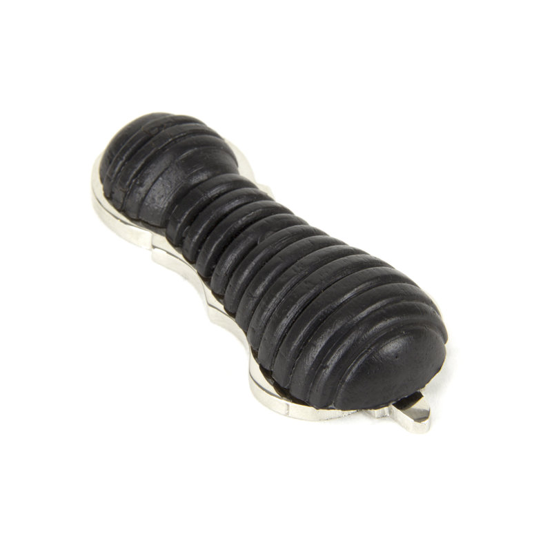 Beehive Escutcheon Door Accessory, Ebony/Polished Nickel