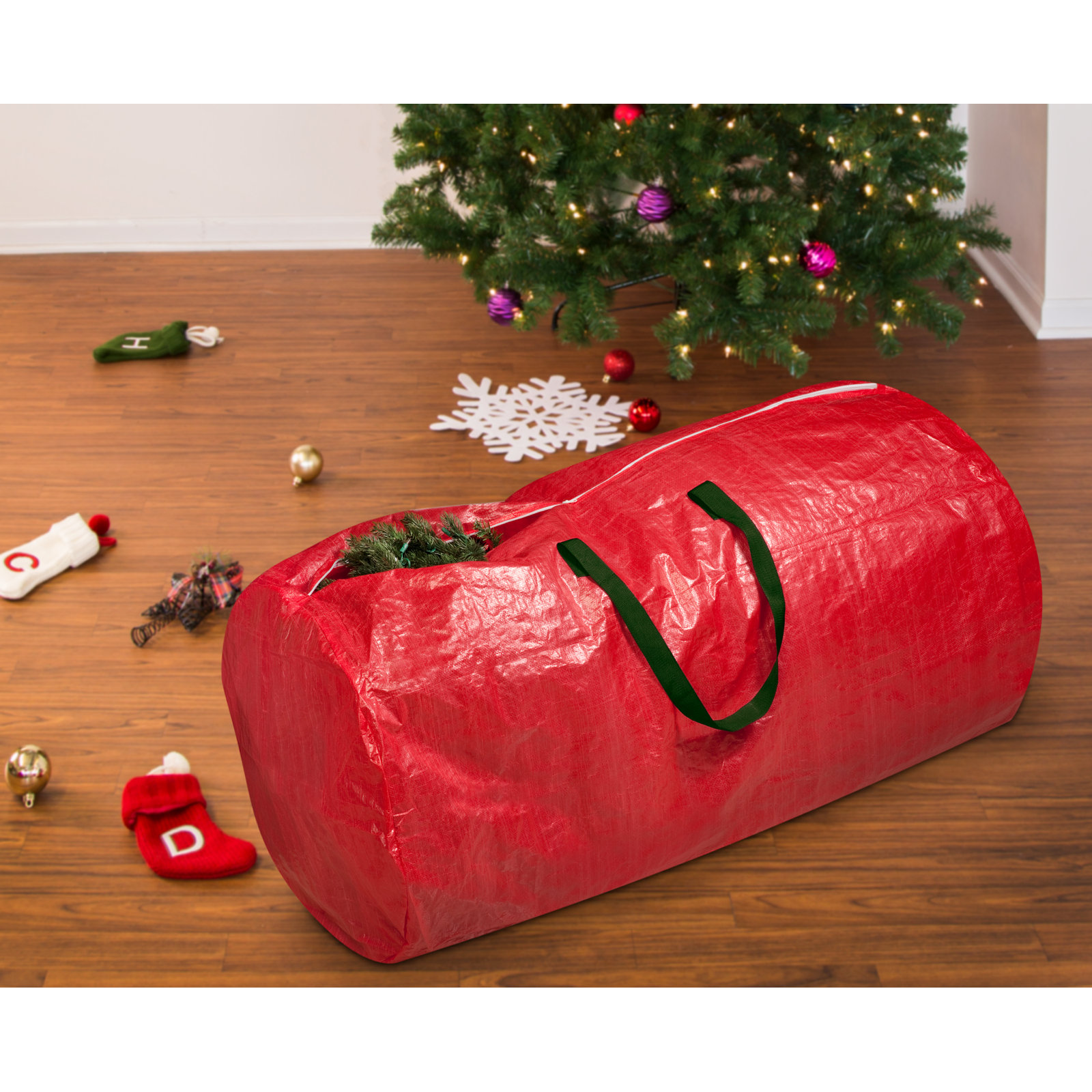 Julyan Christmas Tree Storage Bag, Fits 7' Tree (20" H x 48" W x 20" D)