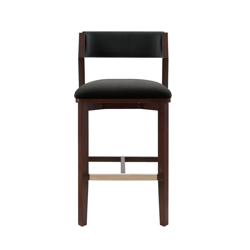 Tabouret de bar Patricia, Noir, Tabouret de bar (siège d'une hauteur de 28,9 po)