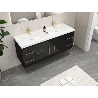 Meuble-lavabo mural double 59 po Romer