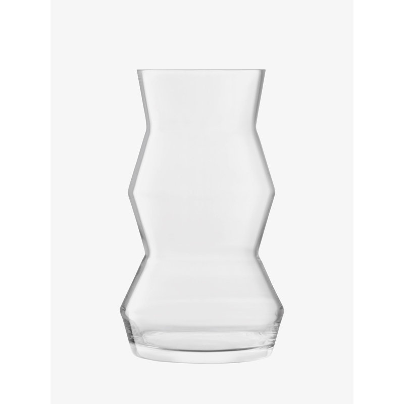 Sculpt Hurricane Candle Holder, 14.25" H x 8.25" W x 8.25" D, Clear