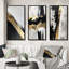 «Geometric Essence Minimal Abstract Gold», ensemble de 3 reproductions-986223224-986223223