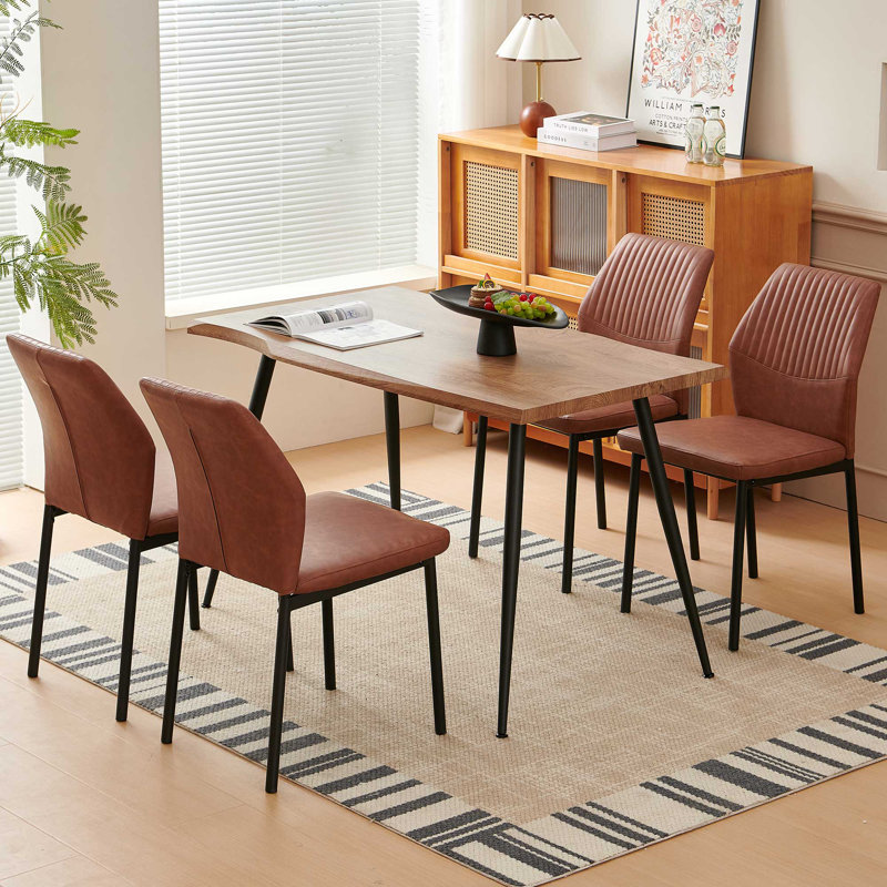 47 Inch Dining Table Set For 4, Brown