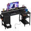 L-Shaped Computer Desk with Built-In Electrical Outlet-1121111474-1121555736